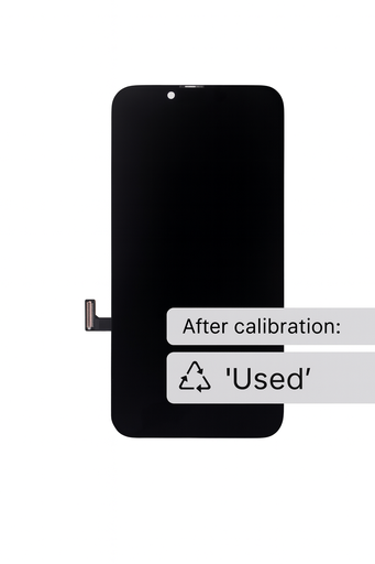 [a3344] TOUCH SCREEN DISPLAY PER APPLE IPHONE 14 PLUS ORIGINALE PULLED CON FRONT FLAT ORIGINALE ("USED" ON >iOS18)