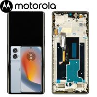 [h495] TOUCH SCREEN DISPLAY PER MOTOROLA MOTO EDGE 50 FUSION 5G CON FRAME MASHMALLOW BLU SERVICE PACK