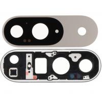 [x108] VETRO FOTOCAMERA CAMERA GLASS + FRAME PER GOOGLE PIXEL 9 BIANCO