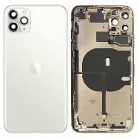 [a3383] SCOCCA BACK COVER PER APPLE IPHONE 11 PRO MAX SILVER SMONTATA GRADO A