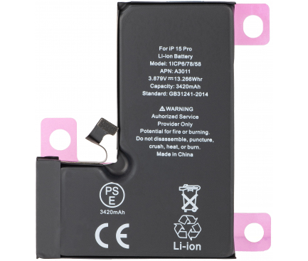 [a3530] BATTERIA PER APPLE IPHONE 15 PRO HIGH CAPACITY 3270mAh DIAGNOSTICABILE