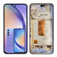 [b10622] TOUCH SCREEN DISPLAY PER SAMSUNG GALAXY A54 5G A546 CON FRAME VIOLA SERVICE PACK ASSEMBLATO