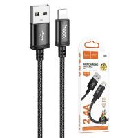 CAVO USB-A to Lightning Cable Hoco X89 18W 2.4A 2m Black in Blister