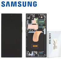[b10641] TOUCH SCREEN DISPLAY PER SAMSUNG GALAXY S23 ULTRA S918 NERO SERVICE PACK ASSEMBLATO DA SAMSUNG